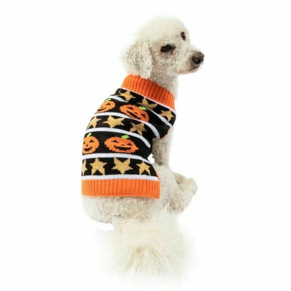 Dog Halloween Sweater JACK O LANTERN S XS - Picture 1 of 4